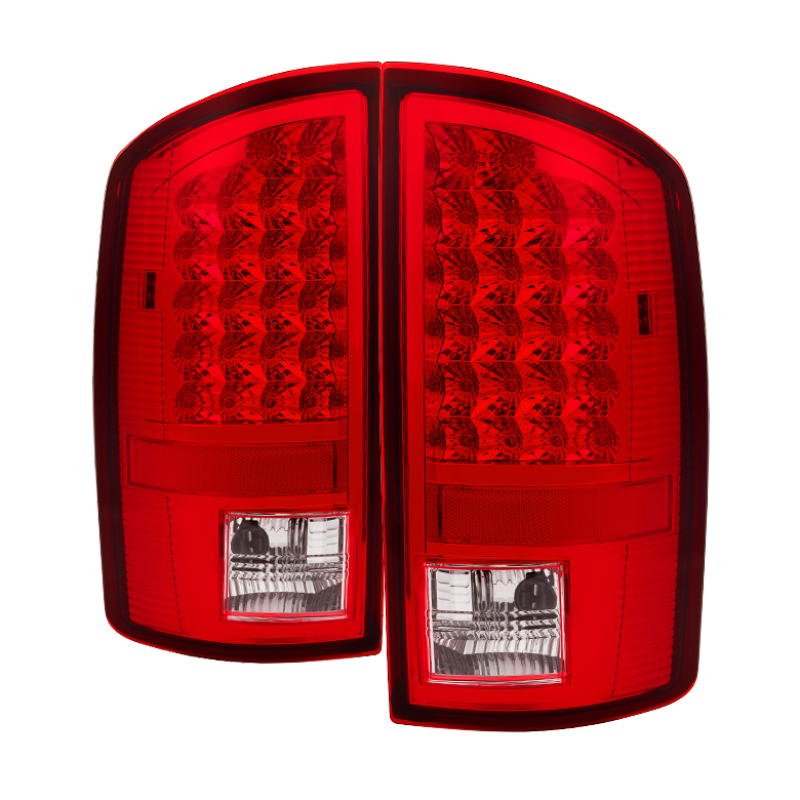 Xtune Dodge Ram 07-08 1500 / Ram 07-09 2500/3500 LED Tail Lights Red Clear ALT-JH-DR07-LED-RC - 5073037
