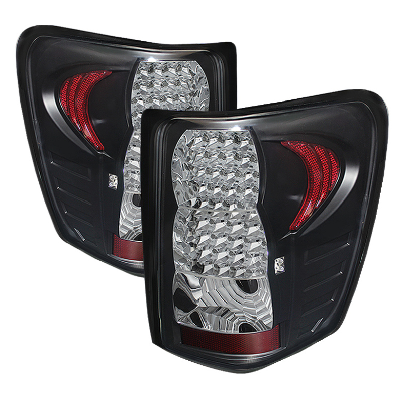 Xtune Jeep Grand Cherokee 99-04 LED Tail Lights Black ALT-JH-JGC99-LED-BK - 5073433