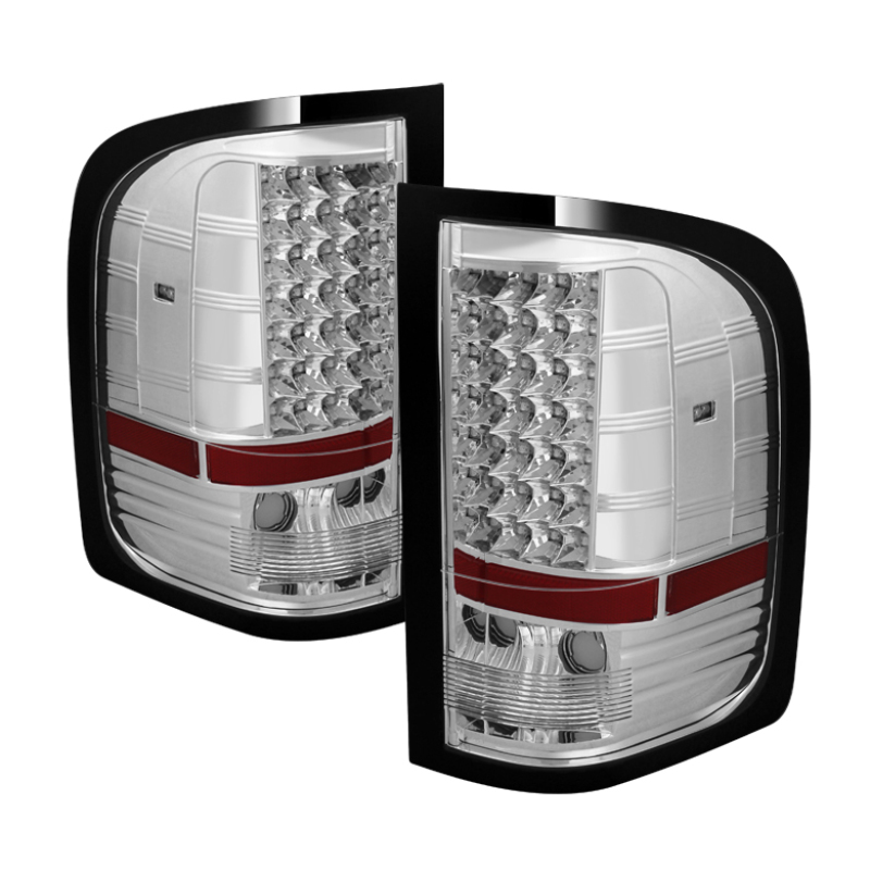 Xtune Chevy Silverado 07-13 LED Tail Lights Chrome ALT-JH-CS07-LED-C - 5073709