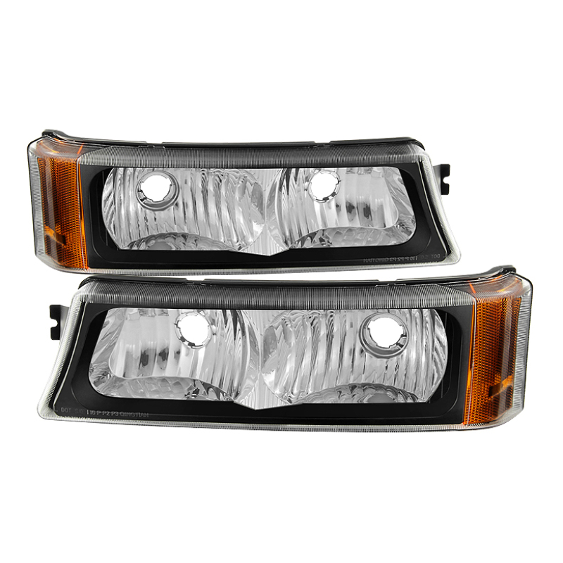 Xtune Chevy Silverado 03-06 LED Bumper Lights Black CBL-JH-CSIL03-AM-BK - 5079305