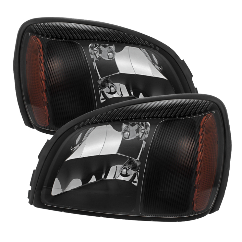 Xtune Cadillac Deville 2000-2005 Crystal Headlights Black HD-JH-CADDEV00-AM-BK - 5079824