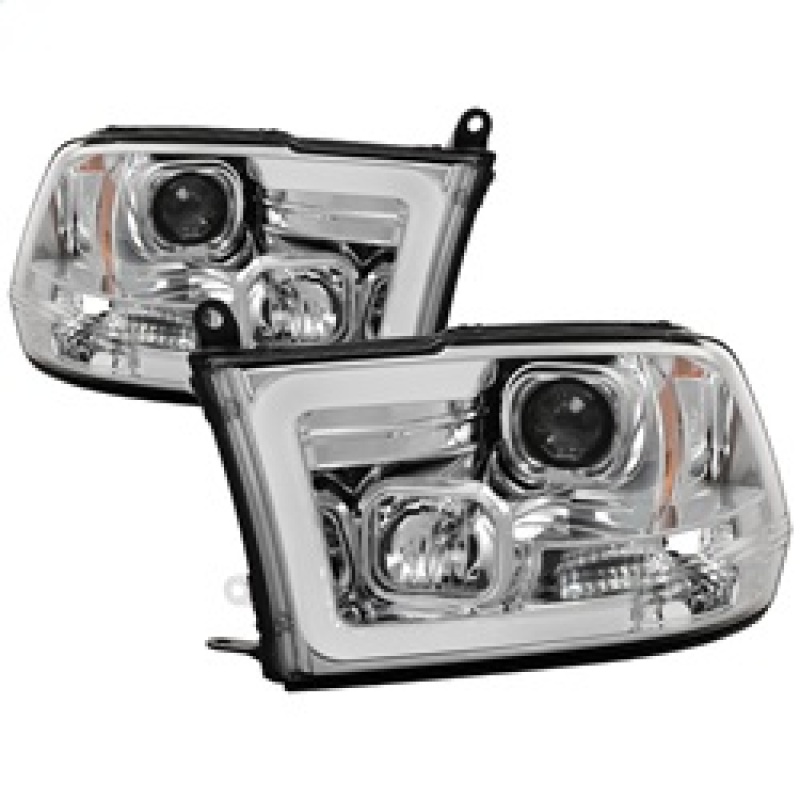 Spyder 09-16 Dodge Ram 1500 V2 Projector Headlights - Halogen - DRL - Chrome (PRO-YD-DR09V2-LBDRL-C) - 5084828