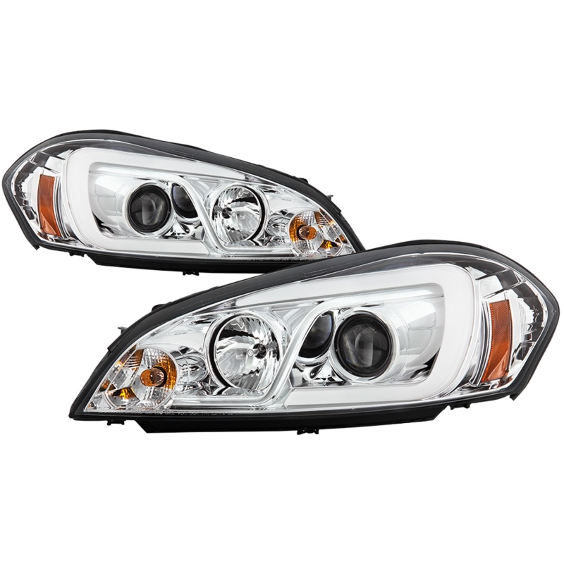 Spyder 06-13 Chevy Impala / 06-07 Chevy Monte Carlo Projector Headlights - Light Bar - Chrome - 5086686