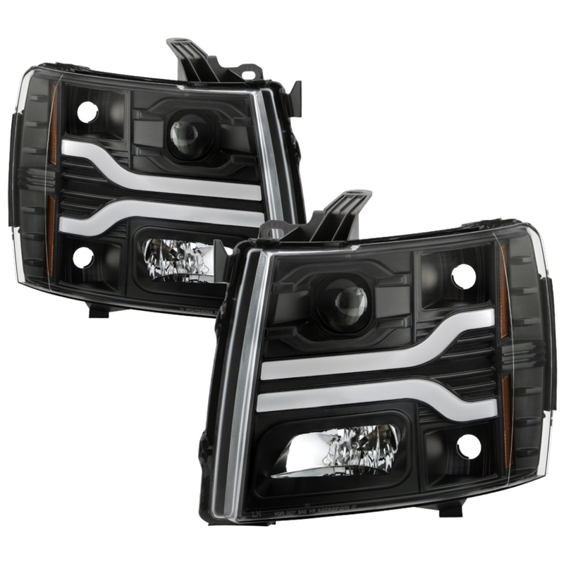 Spyder Chevy Silverado 1500 07-13/2500HD/3500HD 07-14 LED Black PRO-YD-CS07V3PL-BK - 5087614