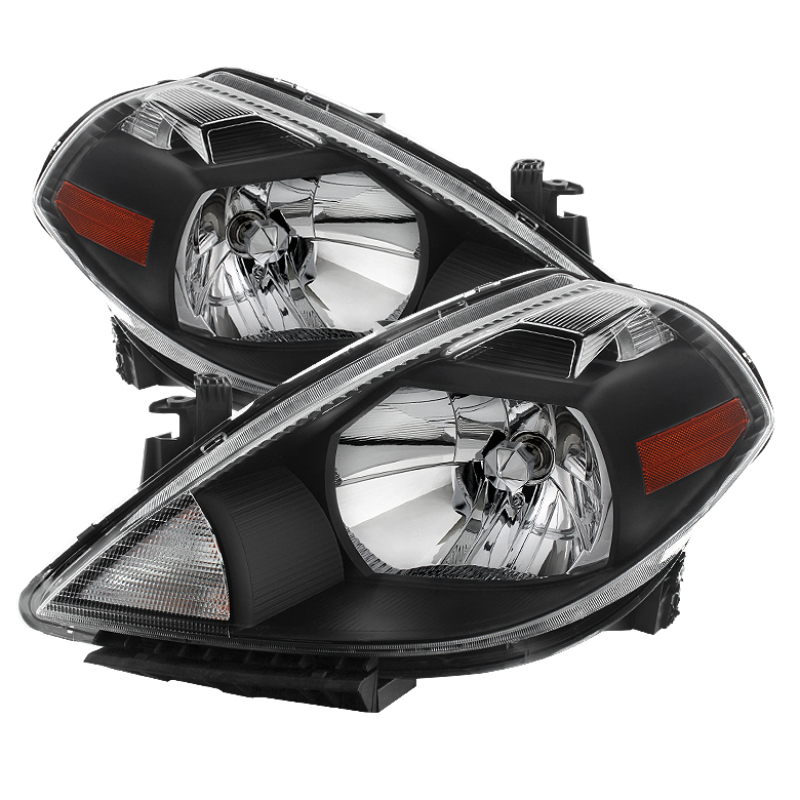 Xtune Nissan Versa 07-12 Crystal Headlights Black HD-JH-NV07-AM-BK - 9023613