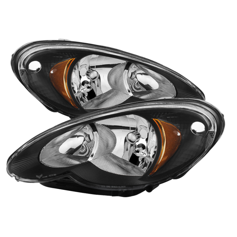 Xtune Chrysler Pt Cruiser 06-10 Halogen Only Headlights -Black HD-JH-CHRPT06-AM-BK - 9026256