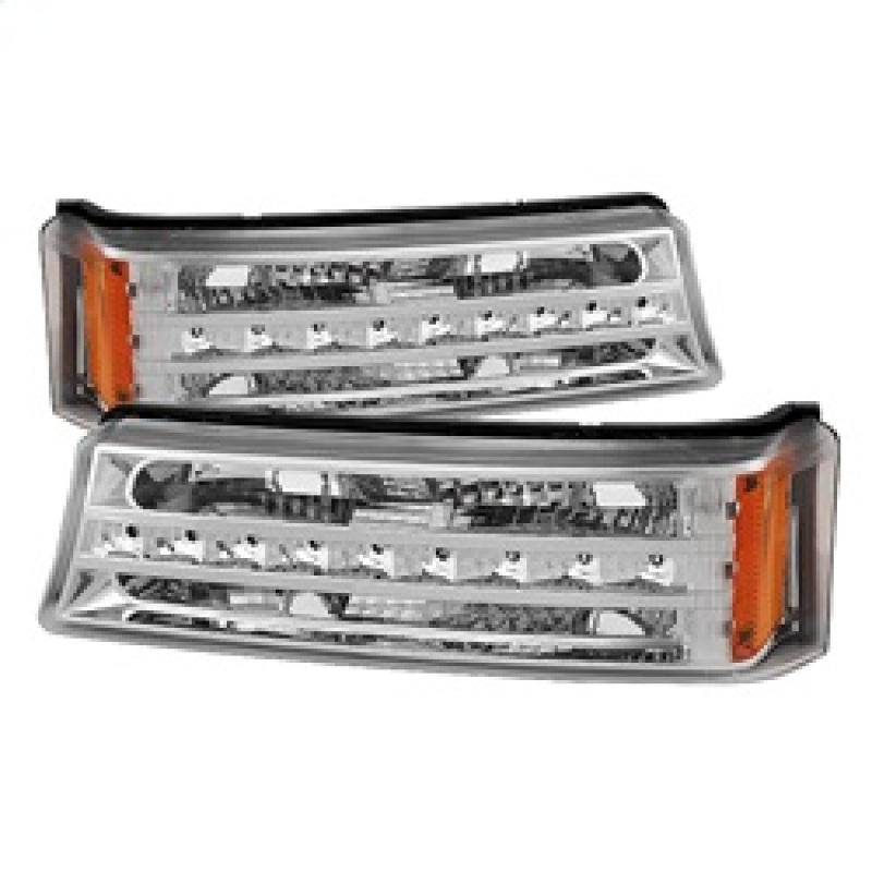 Xtune Chevy Silverado 03-06 / Avalanche 02-06 LED Bumper Lights Chrome CBL-JH-CS03-LED-C - 9027499