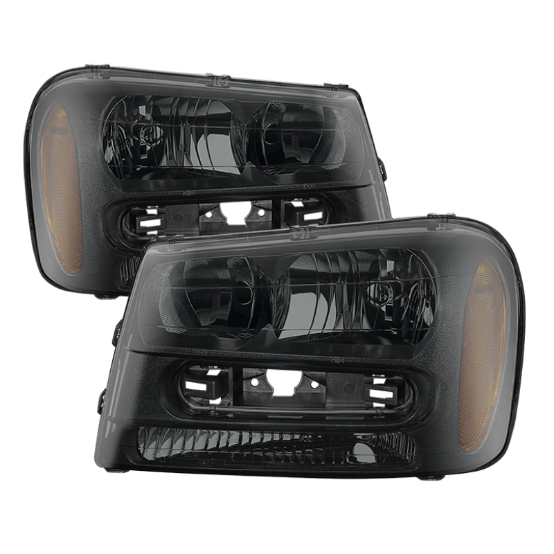 Xtune Chevy Trailblazer 02-09 OEM Style Headlights Black Smoke HD-JH-CTB02-AM-BSM - 9028595