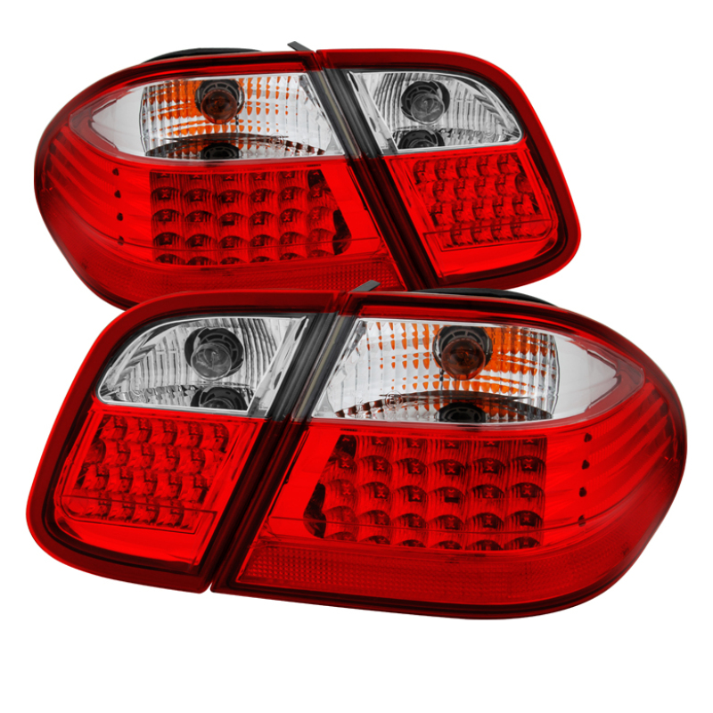 Xtune Mercdes Benz W208 Clk 98-02 LED Tail Lights Red Clear ALT-JH-MBW20898-LED-RC - 9033209