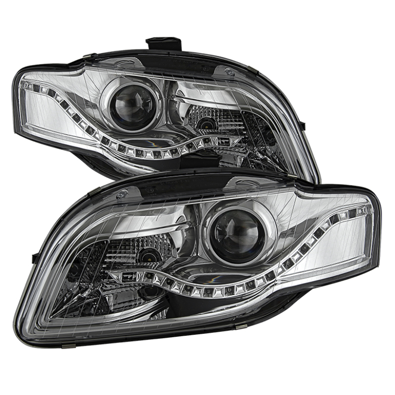 xTune Audi A4 06-08 Projector Headlights - Halogen Model Only - DRL LED - Chrome PRO-JH-AA406-DRL-C - 9036088