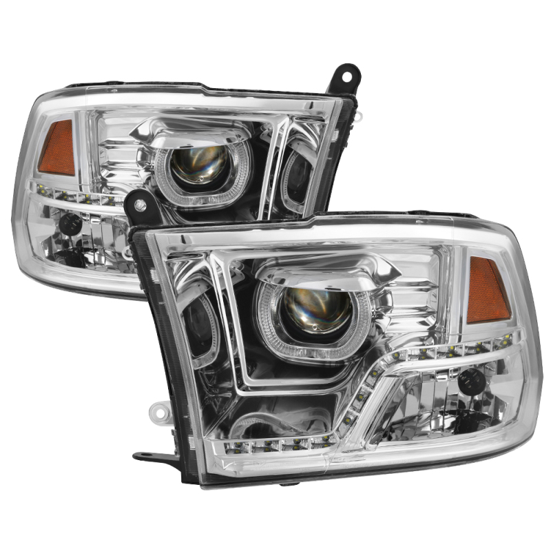 xTune Dodge Ram 2009-2014 Halo LED Projector Headlights - Chrome PRO-JH-DR09-CFB-C - 9036743