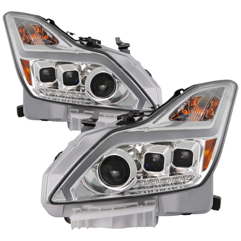 xTune Infiniti G37 Coupe 08-15 Projector Headlights w/ Turn Signal - Chrome PRO-JH-IG3708-2D-LB-C - 9039355