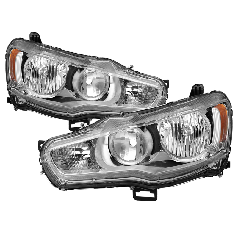 xTune Mitsubishi Lancer 08-15 OE Style Headlights - ALL Chrome HD-JH-ML08-AM-C - 9937477