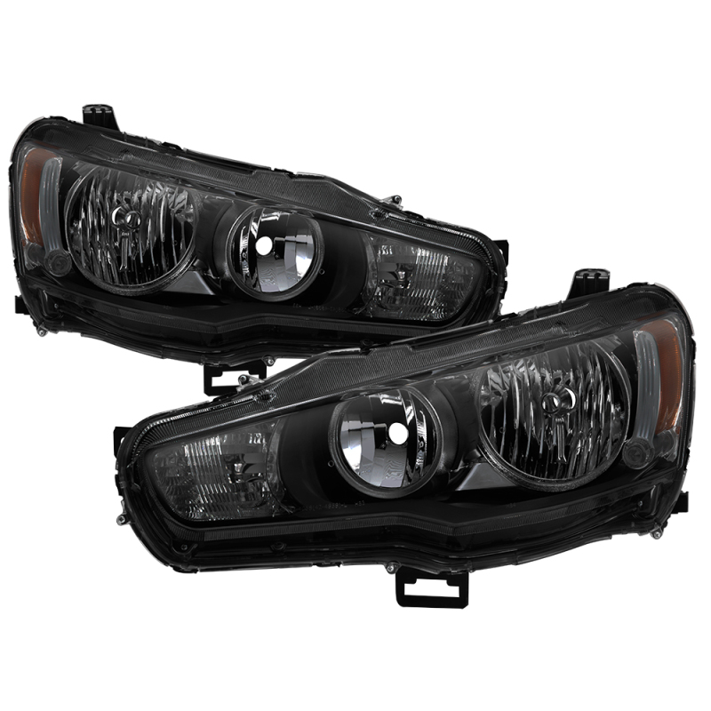 xTune Mitsubishi Lancer 08-15 OE Style Headlights - Black Smoke HD-JH-ML08-AM-BSM - 9937552