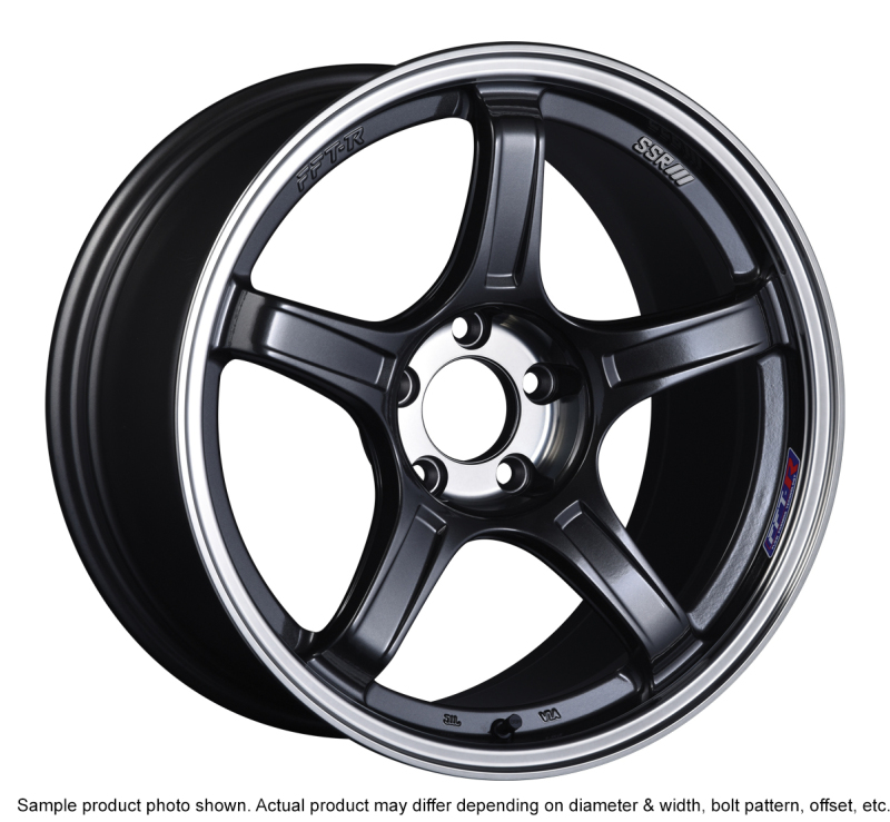 SSR GTX03 18x10.5 5x114.3 12mm Offset Black Graphite Wheel - XC18105+1205GGM