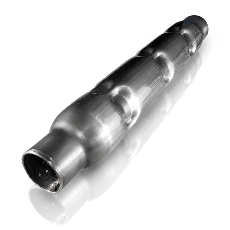 Stainless Works 2in CHAMBERED ROUND MUFFLER (MILL FINISH) - CR22