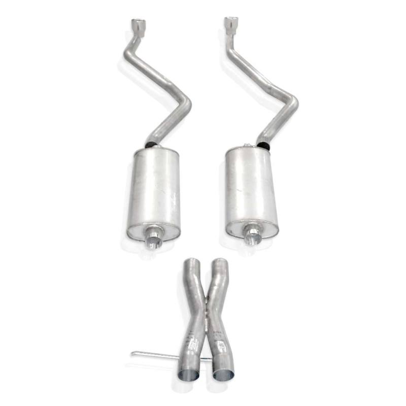 Stainless Works 2007-14 Chevy Tahoe And Yukon LT 2-1/2in Exhaust X-Pipe Chambered Mufflers Tips - CTTHTD