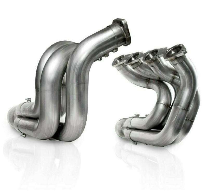 Stainless Works Chevy Big Block - Dragster Headers 2-3/8in - 2-1/2in Stepped Downsweep Short Headers - DNBBC238S2504