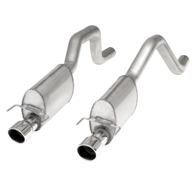 Stainless Works 2006-13 Corvette C6ZO6/ZR1 3in Axleback Chambered Mufflers Dual 4in Rolled Edge Tips - ZO6CBC