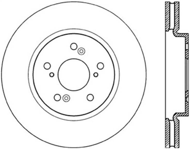 Stoptech 07-12 Acura RDX Front Premium Cryo Rotor - 120.40073CRY