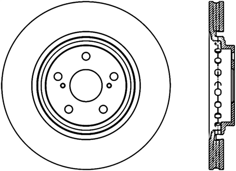 Stoptech 08-18 Toyota Highlander Front Performance Cryo Rotor - 120.44158CRY