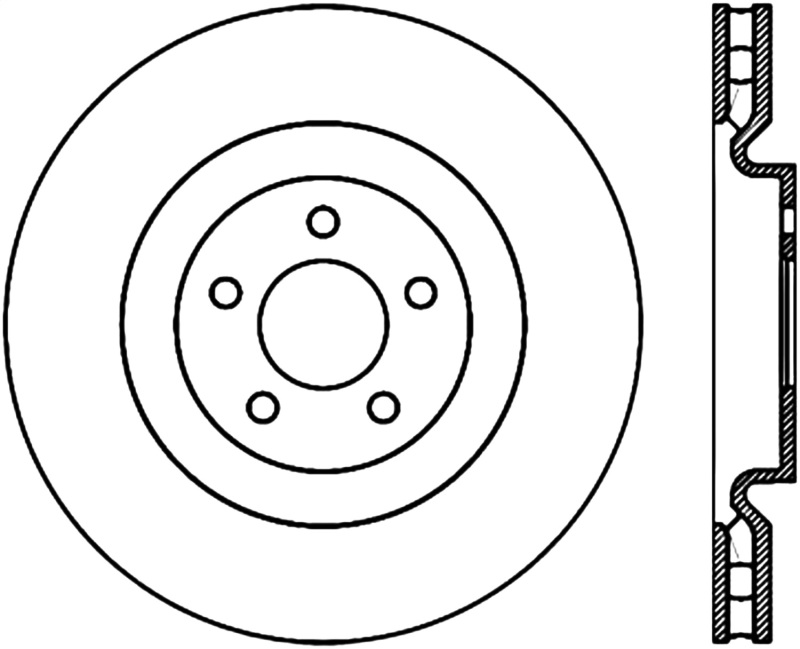 StopTech 07-14 Ford Mustang Cryo-Stop Front Premium Rotor - 120.61089CRY