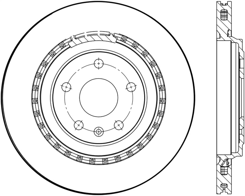 StopTech 16-19 Cadillac ATS / 16-20 Chevrolet Camaro Cryo-Stop Rear Premium High Carbon Rotor - 125.62153CRY