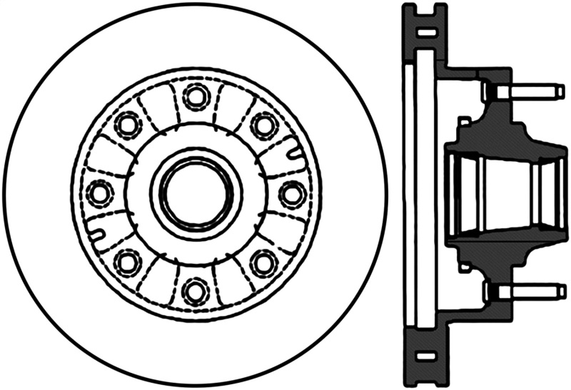StopTech 00-02 Ford Excursion 2WD / 99-00 F250 SD 2WD Front Right Slotted CRYO-STOP Brake Rotors - 126.65073CSR