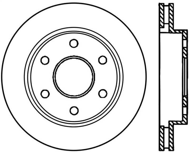 StopTech 02-06 Cadillac Escalade / Chevrolet Avalanche 1500 Front Right Slotted Cryo Rotor - 126.66040CSR