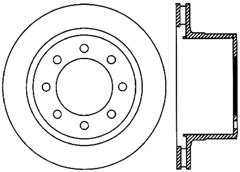 StopTech Power Slot 06-08 Dodge Ram 1500 / 03-08 Ram 2500/3500 All Rear Right Slotted CRYO Rotor - 126.67062CSR