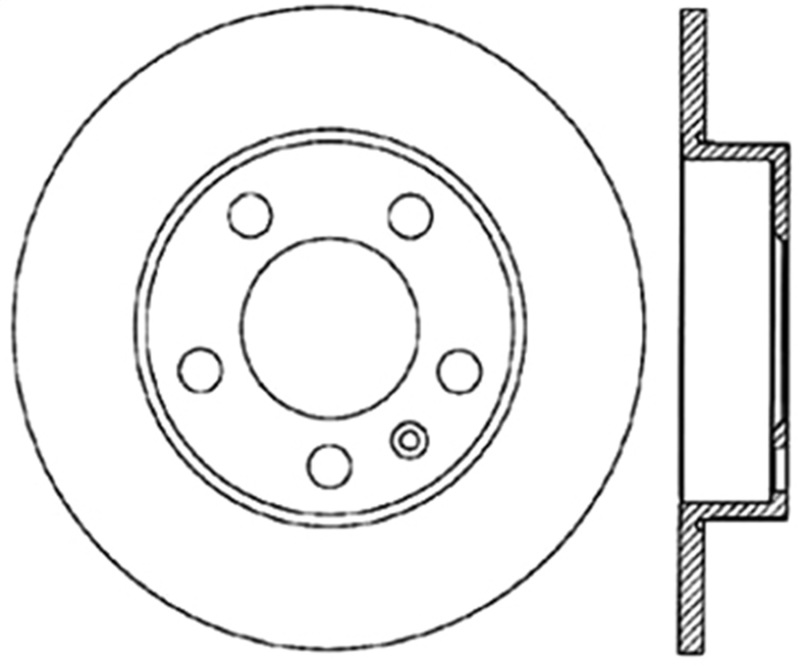 StopTech 98-11 Volkswagen Beetle Sport Slotted & Drilled Rear Left Cryo Rotor - 127.33057CL