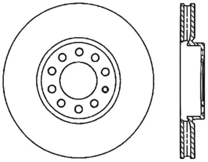 StopTech 15-18 Audi A3/A3 Quattro Cryo Sport Drilled & Slotted Front Right Rotor - 127.33110CR