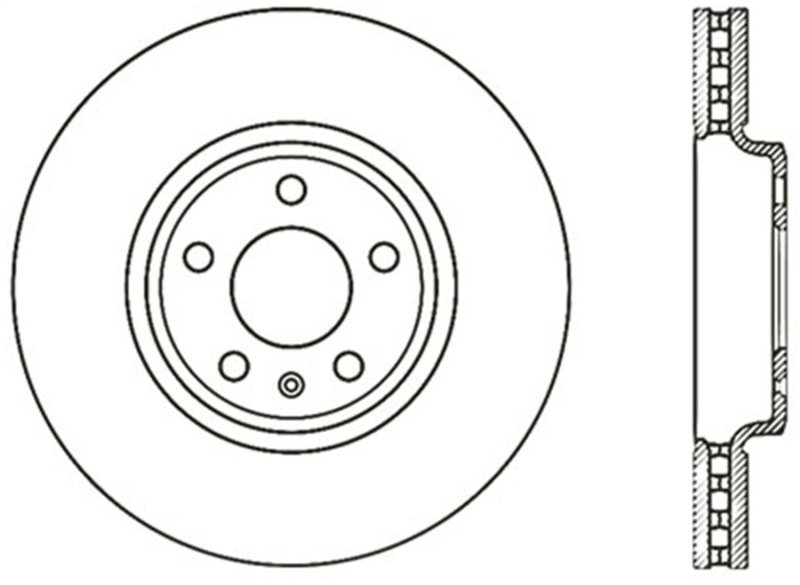 StopTech 08-11 Audi A5 Quattro w/TRW/Girling Brakes Cryo Sport Slotted & Drilled Front Right Rotor - 127.33123CR