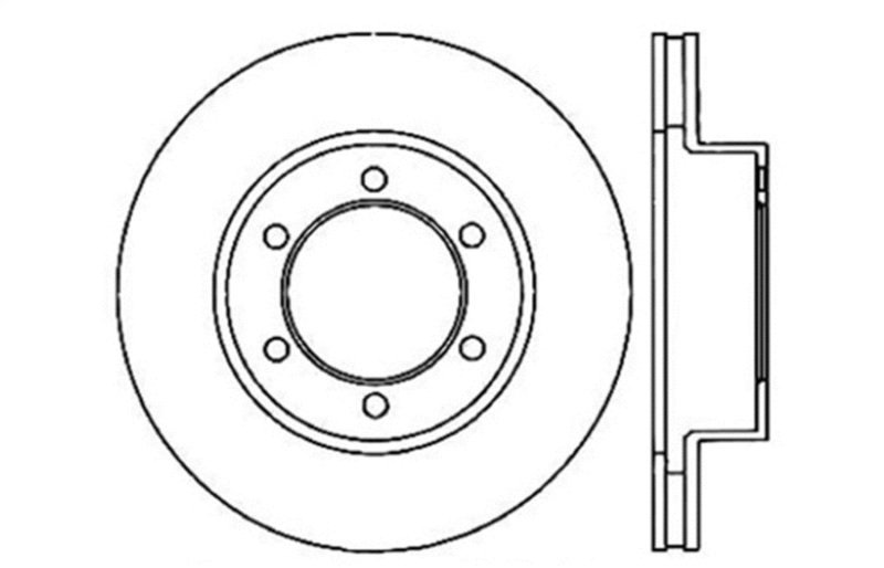 StopTech 00-06 Toyota Tundra / 01-07 Toyota Sequoia Front Left Slotted & Drilled Rotor - 127.44118L