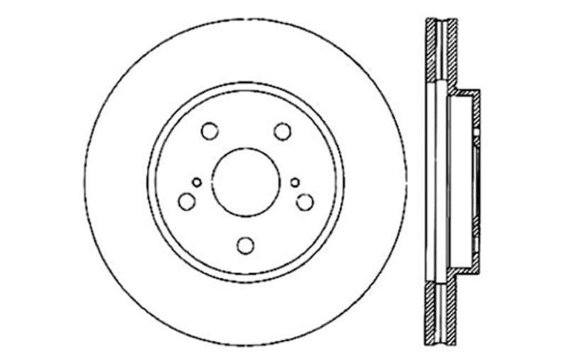 StopTech 04 Lexus RX330 SportStop Slotted & Drilled Left Rear Rotor - 127.44130L