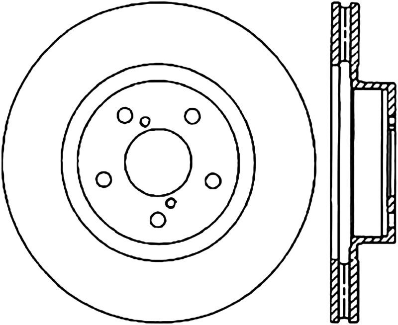 StopTech 05-17 Subaru Impreza WRX/STi SportStop Cryo Slotted & Drilled Front Right Rotor - 127.47022CR