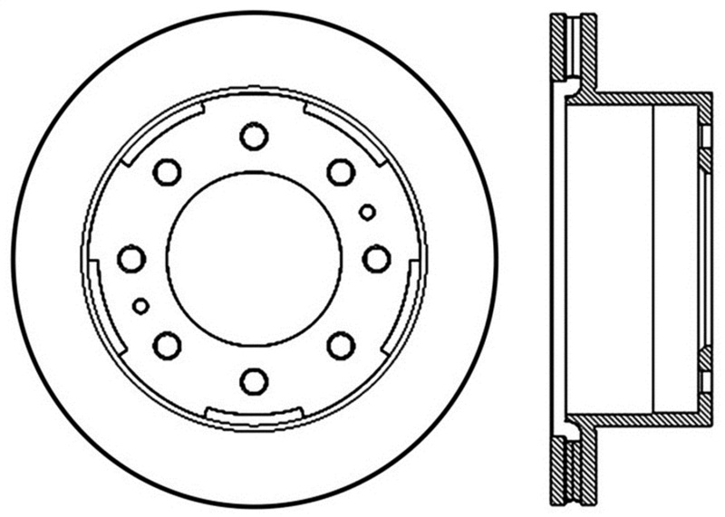 StopTech Sport Drilled & Slotted Rotor - Rear Left - 127.66077R