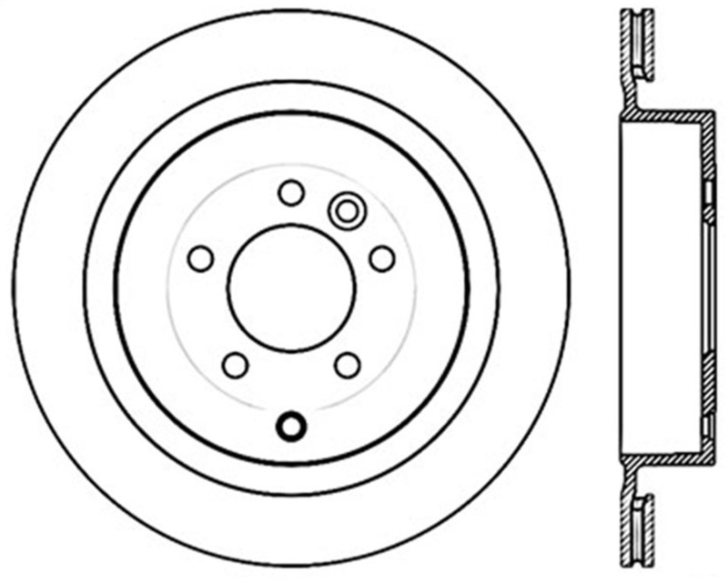 StopTech 05-09 Land Rover LR3 / 06-13 Land Rover Range Rover Sport Drilled Left Rear Cryo Rotor - 128.22010CL