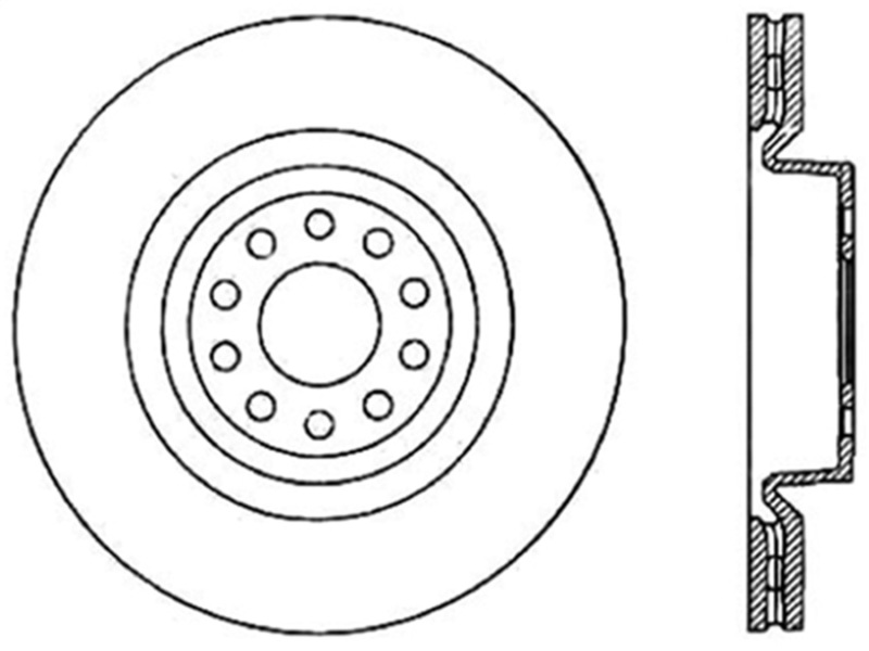 StopTech 04-09 Audi S4 Drilled Left Front Rotor - 128.33087L