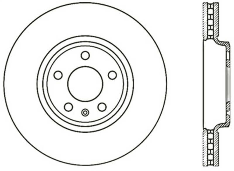 StopTech Power Slot 09-10 Audi A4/A4 Quattro / 08-10 A5 / 10 S4 Front Left Drilled Rotor - 128.33123L