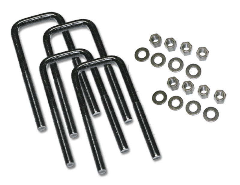 Superlift U-Bolt 4 Pack 9/16x3-5/16x11 Square w/ Hardware - 10354