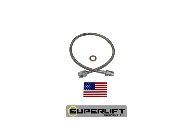 Superlift 71-87 GM Pickup/71-91 Blazer/Suburban w/ 8-12in Lift Kit (Single) Bullet Proof Brake Hose - 91336