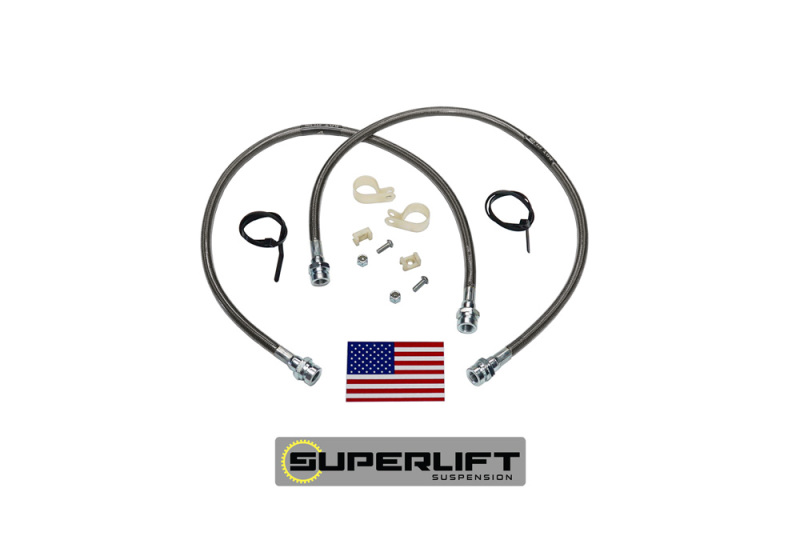 Superlift 79-96 Toyota Pickup/4Runner w/ 3-7in Lift Kit (Pair) Bullet Proof Brake Hoses - 91450