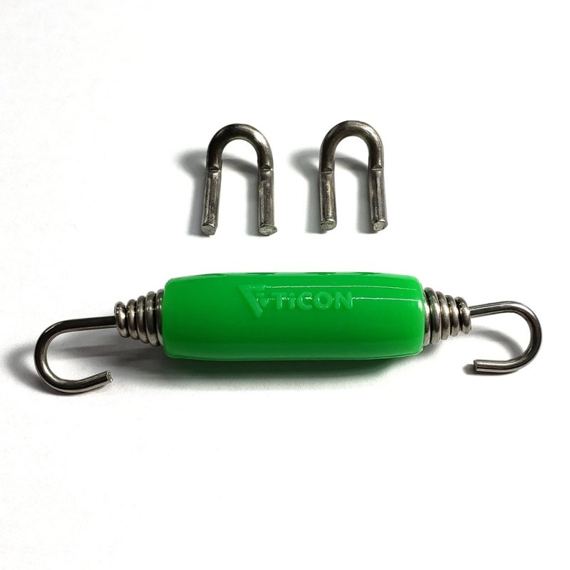 Ticon Industries Green Silicone Titanium Spring Tab and Spring Kit (2 Tabs/1 Spring) - Single Kit - 108-00211-1102