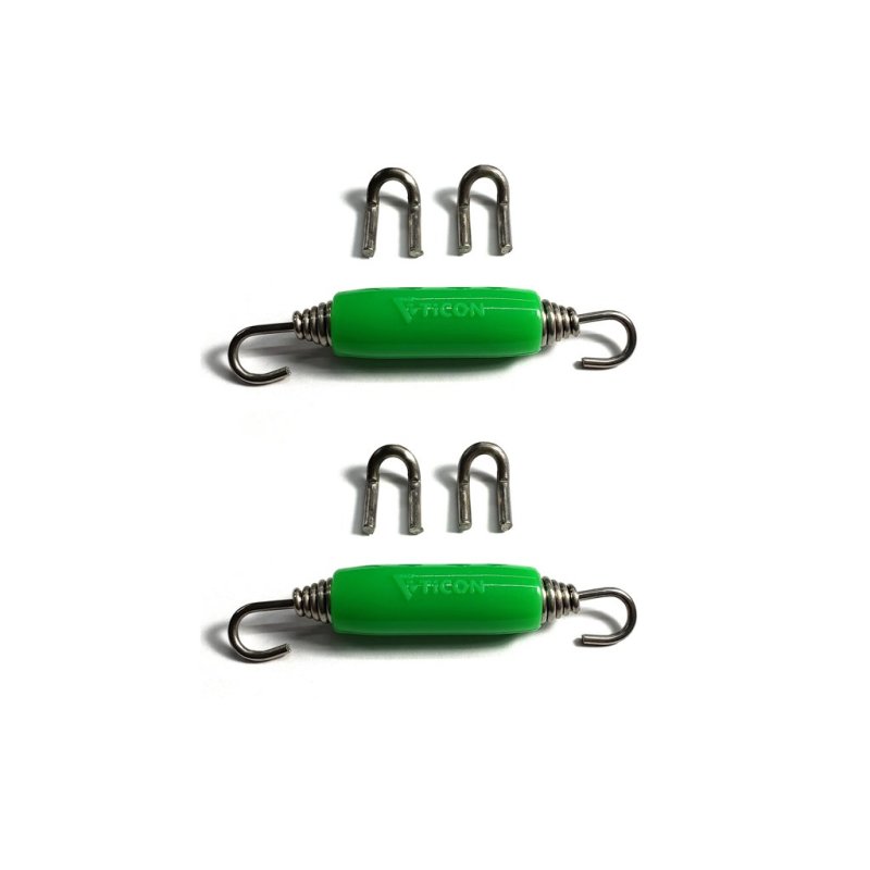 Ticon Industries Green Silicone Titanium Spring Tab and Spring Kit (4 Tabs/2 Springs) - 2 Pack - 108-00212-1102