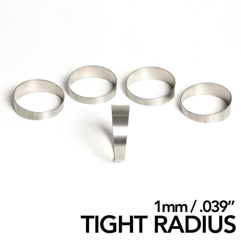 Ticon Industries 1.5in 45 Degree 2.55in CLR Tight Radius 1mm Wall Titanium Pie Cuts - 5pk - 109-03801-0013