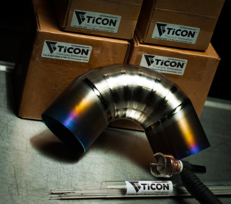 Ticon Industries 1.88in 7.5 Degree 1D/1.88in CLR Tight Radius 1mm Wall Titanium Pie Cuts - 6pk - 109-04802-0013