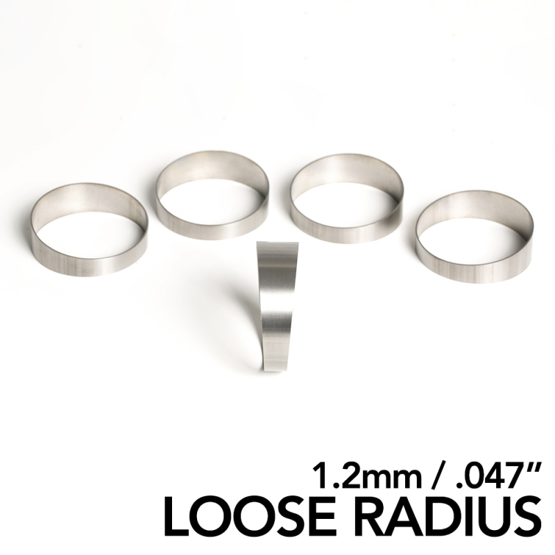 Ticon Industries 3.5in 45 Degree 1.65D CLR Loose Radius 1.2mm/.047in Wall Titanium Pie Cuts - 5pk - 109-08901-0004