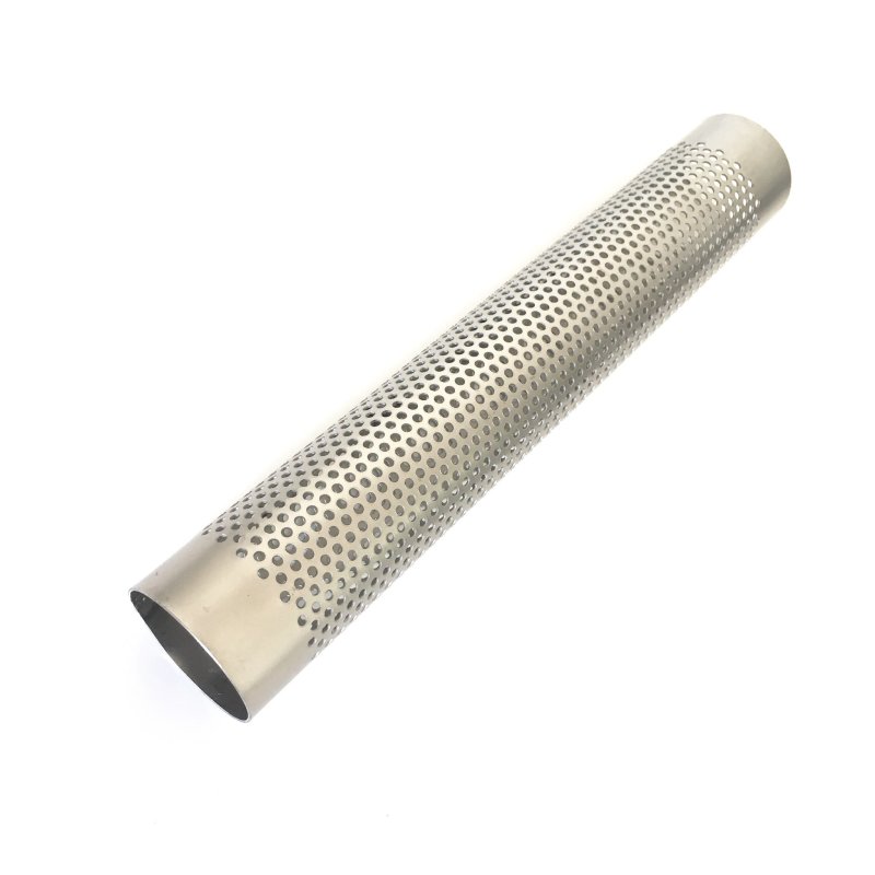 Ticon Industries 12in OAL 2.0in Perforated Titanium Punch Tube - 117-05012-0000