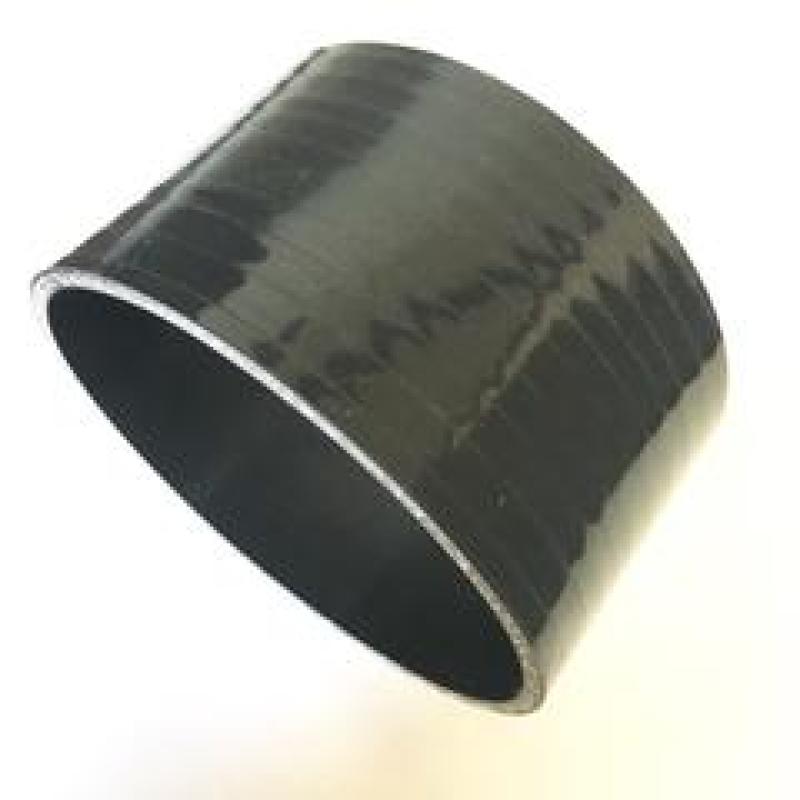 Ticon Industries 4-Ply Black 5.0in Straight Silicone Coupler - 131-12703-0401